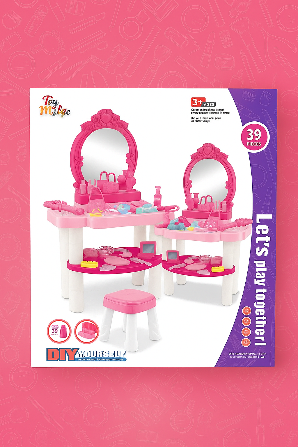 Little Princess Dressing Table Set -39-Piece Play Makeup Kit [PD]