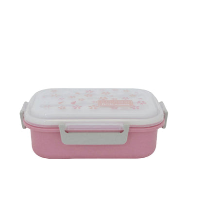 Complete Kids' Lunch Box with Fork and Spoon Pink[1Pc][PD] - Kaliber