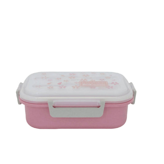 Complete Kids' Lunch Box with Fork and Spoon Pink[1Pc][PD] - Kaliber