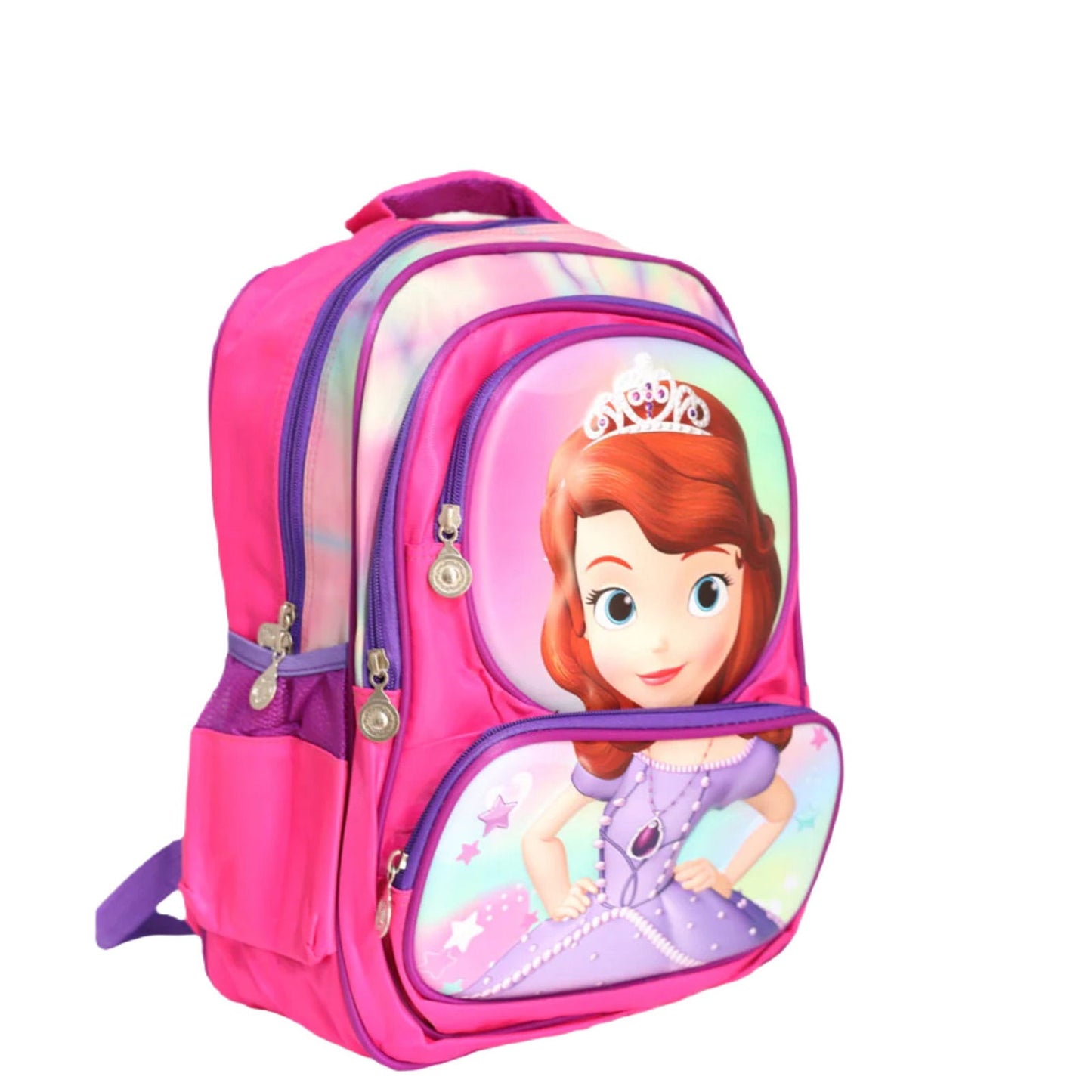 Disney 3D Sofia Embossed Character Bag for Girls [PD][1Pc] - Kaliber