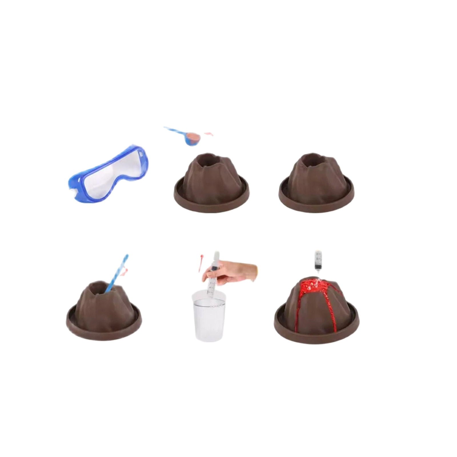 Educational Kids DIY Stem Science Kit Toys Volcanic Eruption[PD][1Pc] - Kaliber
