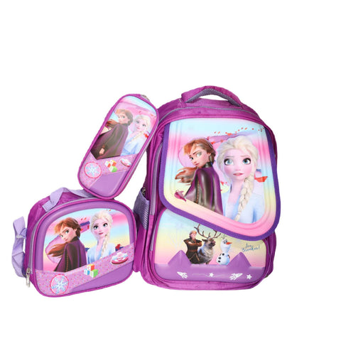 FROZEN Trolly School Time - 16” Premium School Bags 3In1[PD][1Pc] - Kaliber