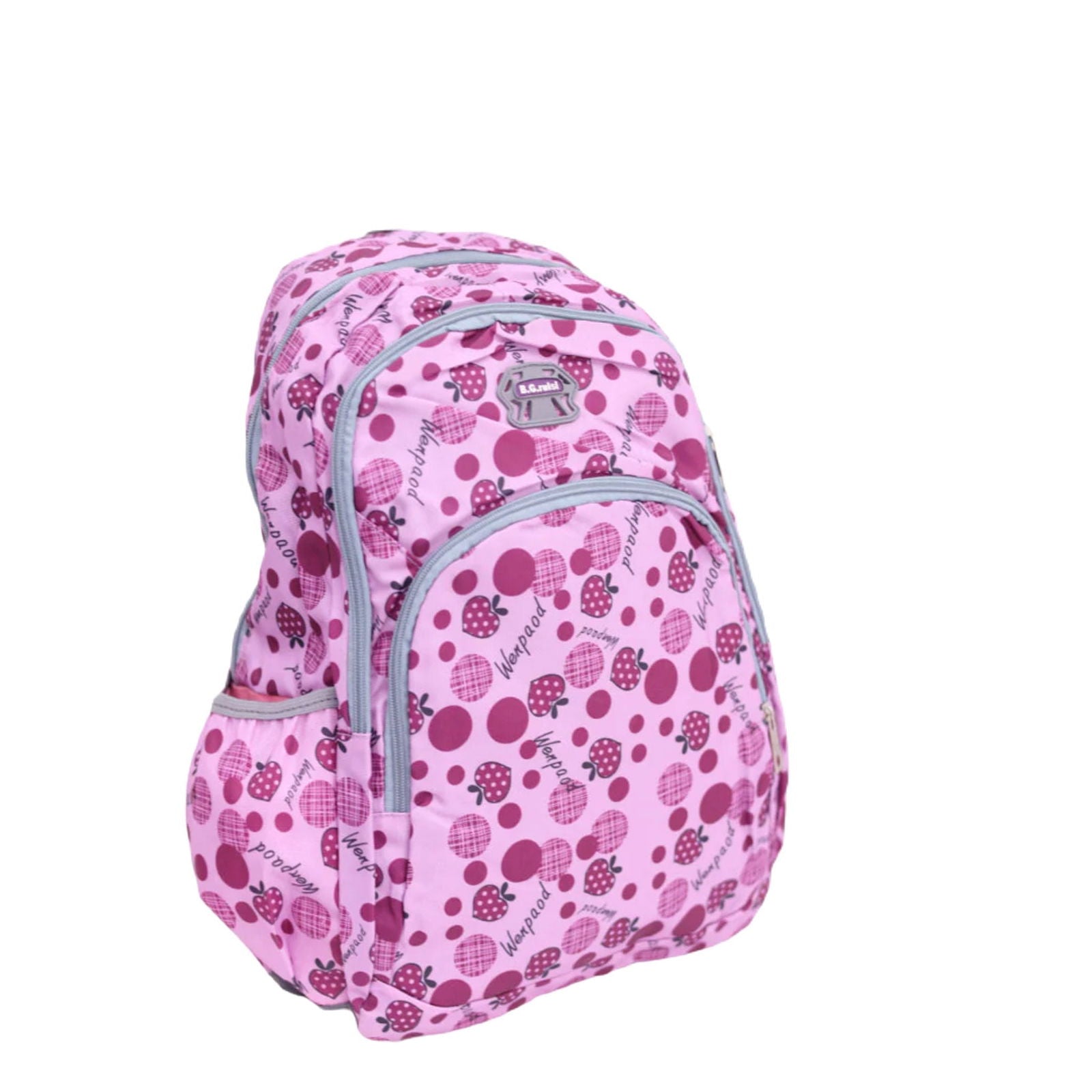 GIRL'S Pink STUDENT BACKPACK CASUAL PATTERNED[PD] - Kaliber