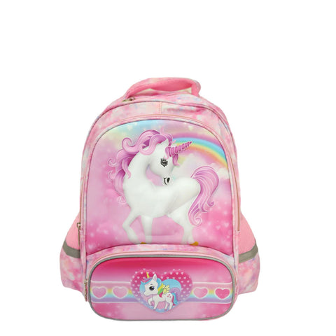 Happy Beauty Unicorn Pink School Backpack For Kids[1Pc][PD] - Kaliber