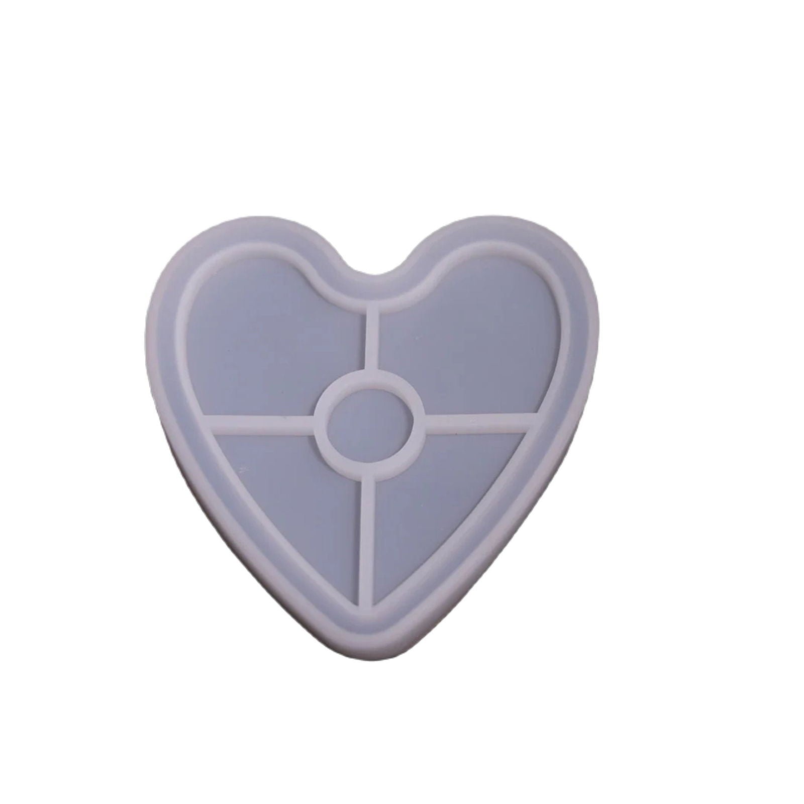 Heart Coaster Silicone Resin Mold Tool DIY[1Pc][PD] - Kaliber