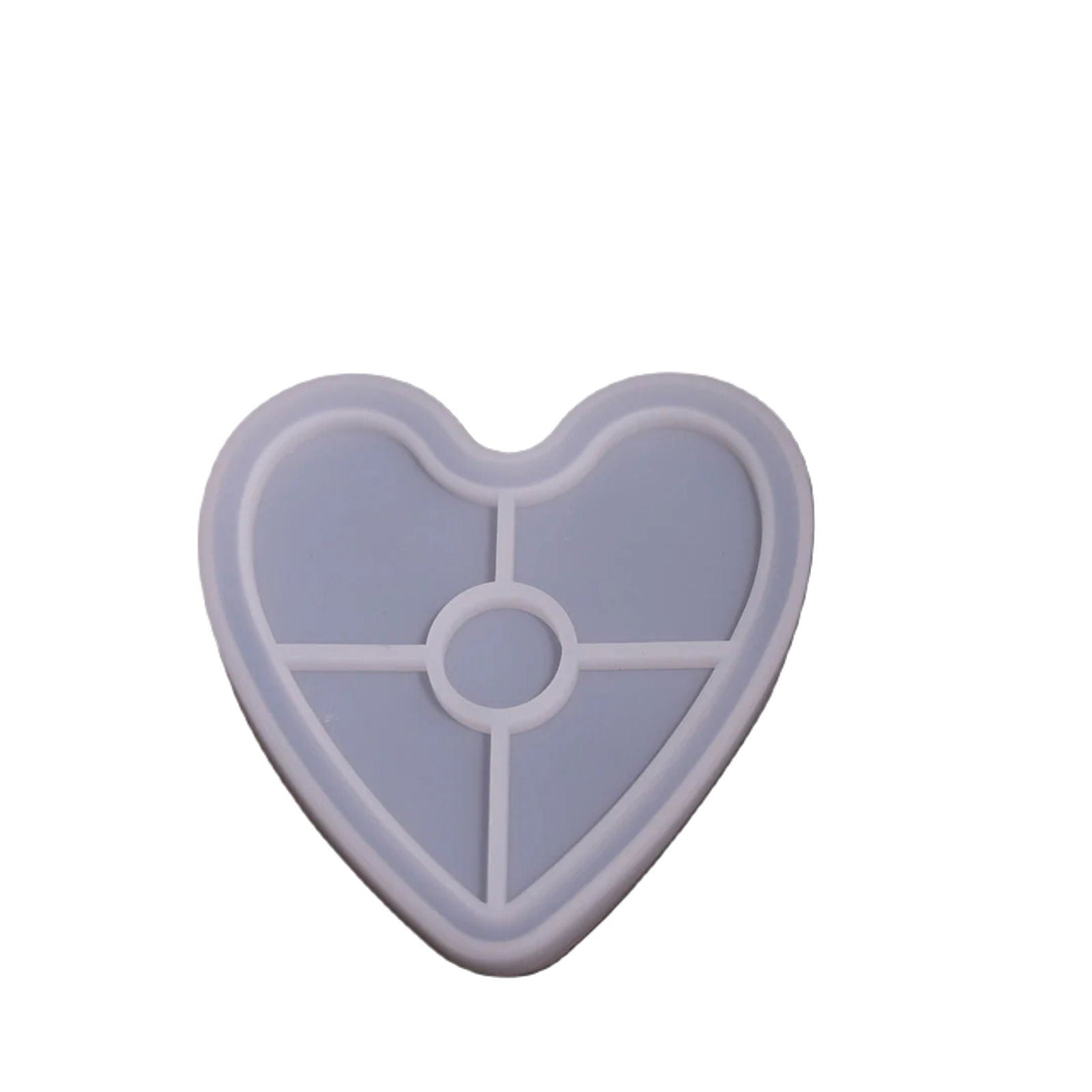 Heart Coaster Silicone Resin Mold Tool DIY[1Pc][PD] - Kaliber