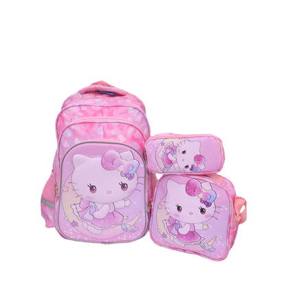 Hello Kitty Kids 3 in 1 Set School Trolley Bag[1Pc][PD] - Kaliber