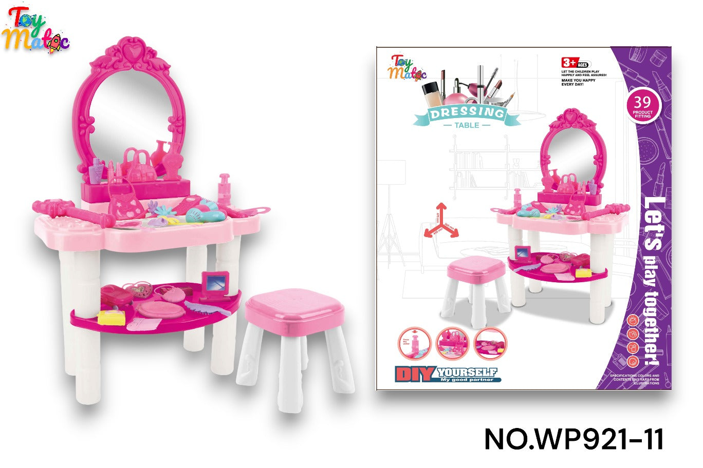 Little Princess Dressing Table Set -39-Piece Play Makeup Kit [PD]