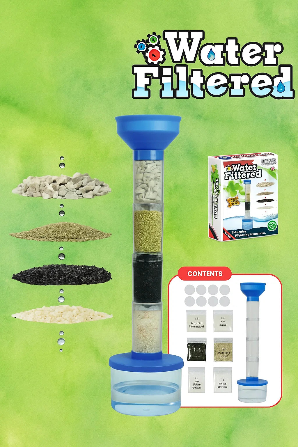 Water Filtration Experiment Science Kit [PD]