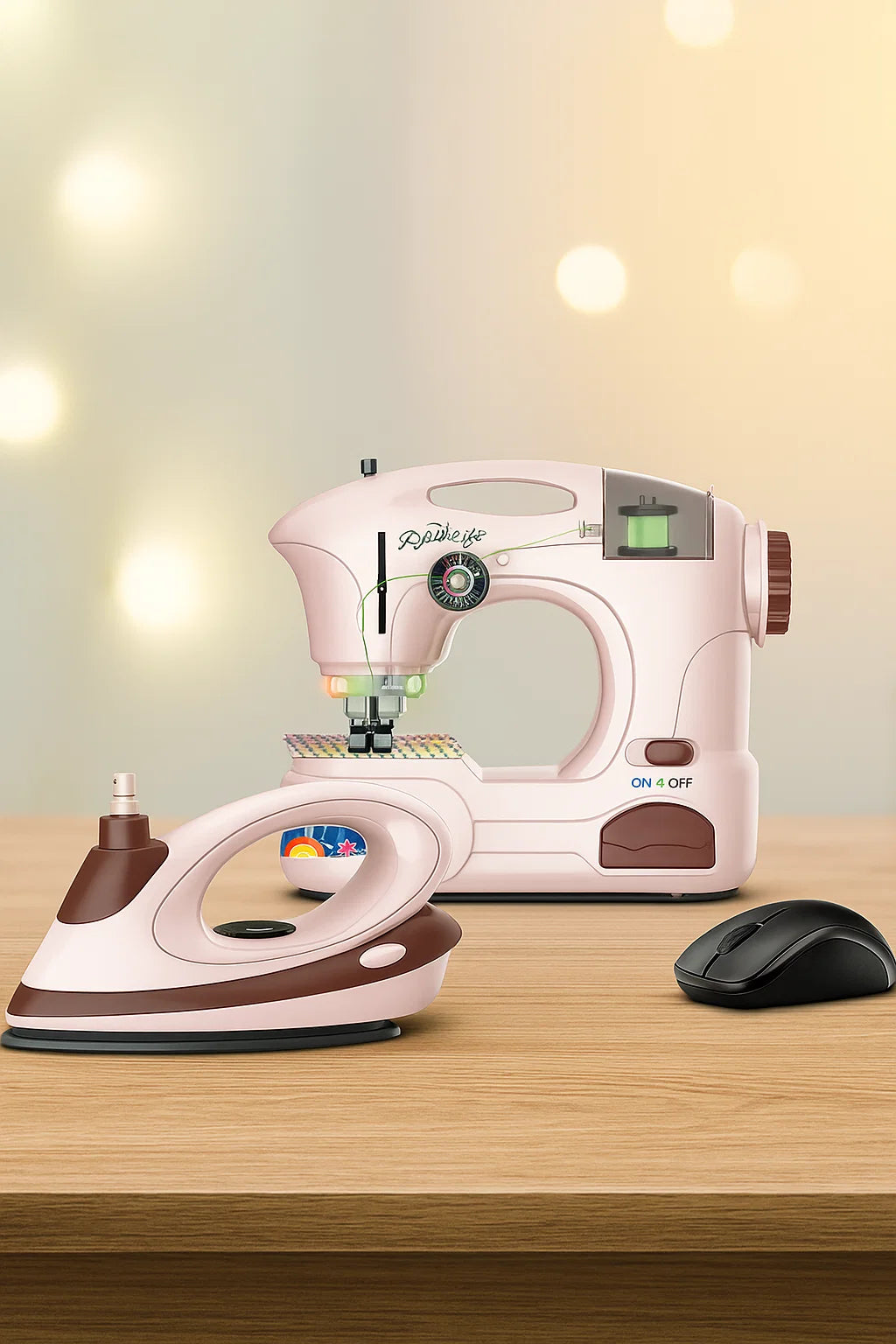Mini Electric Sewing Machine And Iron Play House Toy [PD][1Pc]
