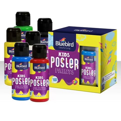 Kids Poster Paints â€“ 100 ml â€“ Primary Colors Set of 6 [IP] - Kaliber