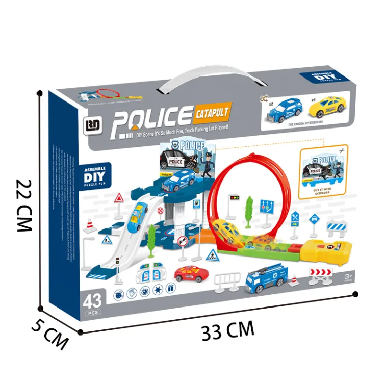 Kids plastic Diy Ejection Track Pretend play Mini Model Car[PD][1Pc] - Kaliber