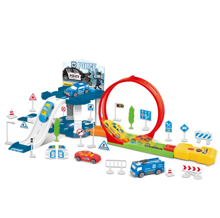 Kids plastic Diy Ejection Track Pretend play Mini Model Car[PD][1Pc] - Kaliber