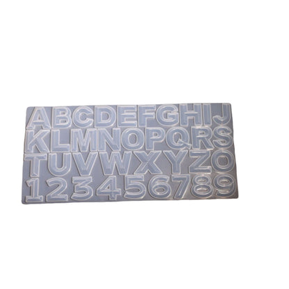 Large Upper Case & Numeric Silicon Mold[1Pc][PD] - Kaliber