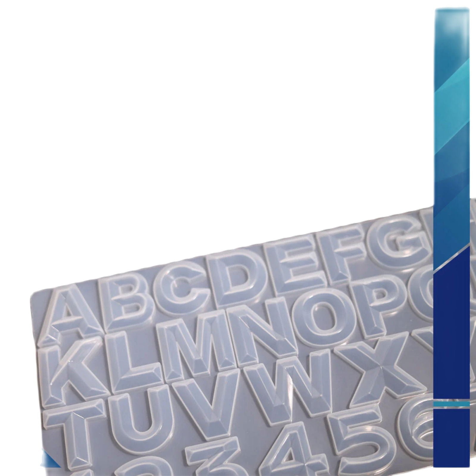 Large Upper Case & Numeric Silicon Mold[1Pc][PD] - Kaliber
