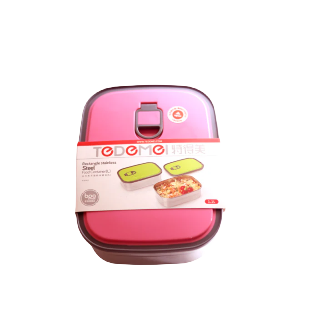 METAL LUNCH BOX PINK [PD][1Pc] - Kaliber