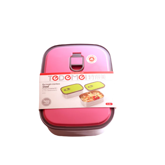 METAL LUNCH BOX PINK [PD][1Pc] - Kaliber
