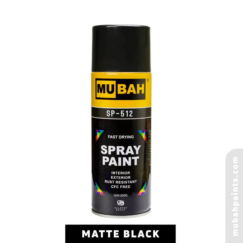 MUBAH Spray Paint - Matt Black [IP][1Pc] - Kaliber