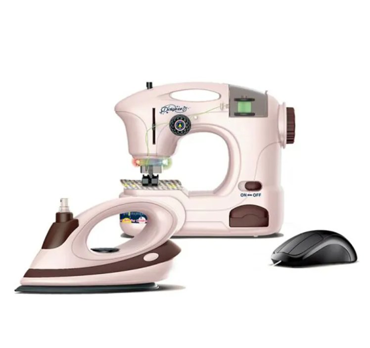 Mini Electric Sewing Machine And Iron Play House Toy [PD][1Pc] - Kaliber