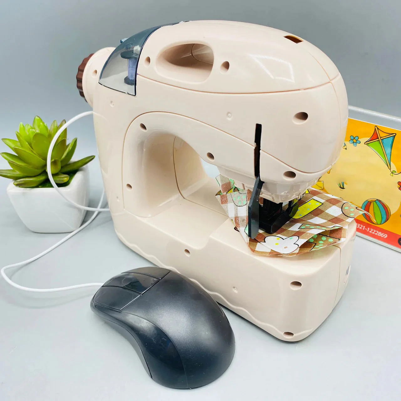 Mini Electric Sewing Machine And Iron Play House Toy [PD][1Pc] - Kaliber