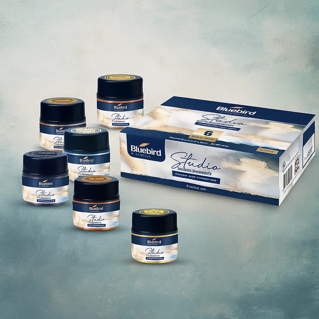 Studio Acrylic Colors â€“ 25 ml â€“ Set of 6 Pearlescent Shades [IP][Pack]