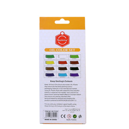 Oil Paint - Pack of 12 Paint Tubes - 12ml Oil Colors [PD][12's Set] - Kaliber