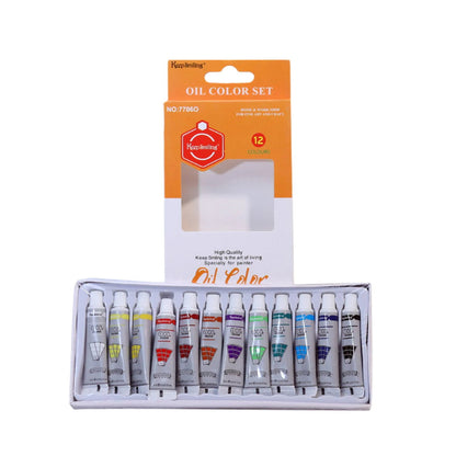Oil Paint - Pack of 12 Paint Tubes - 6ml Oil Colors [PD][12's Set] - Kaliber