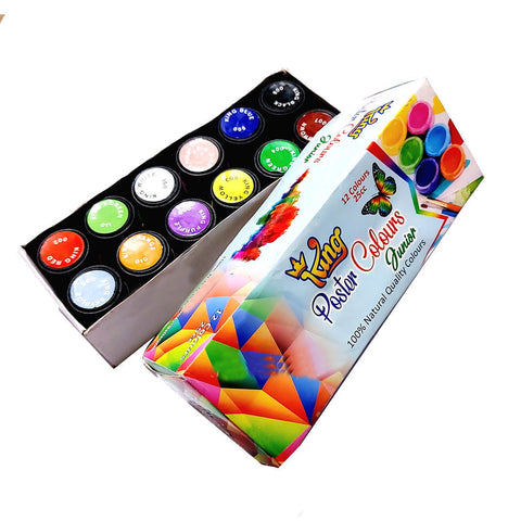 PC02 Junior King Poster Colors 12 Bright Different Shades [IS][1Set] - Kaliber