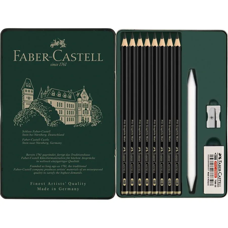 Pitt Graphite Matt set tin of 11 [IP][1Box] - Kaliber