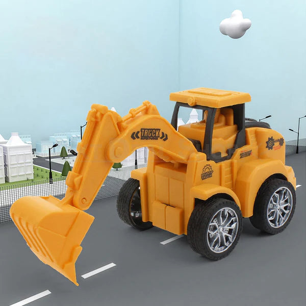 Push and Go Construction Vehicle Toy Pack Of 4 pcs [PD]