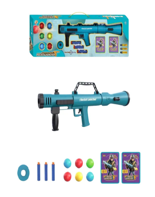 Rocket Launcher Gun With Balls & Arrows Toy For Kids [PD][1Pc] - Kaliber