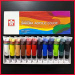 Sakura Acrylic color Tube 20ml mix Color 12Pc's Set [IP] - Kaliber