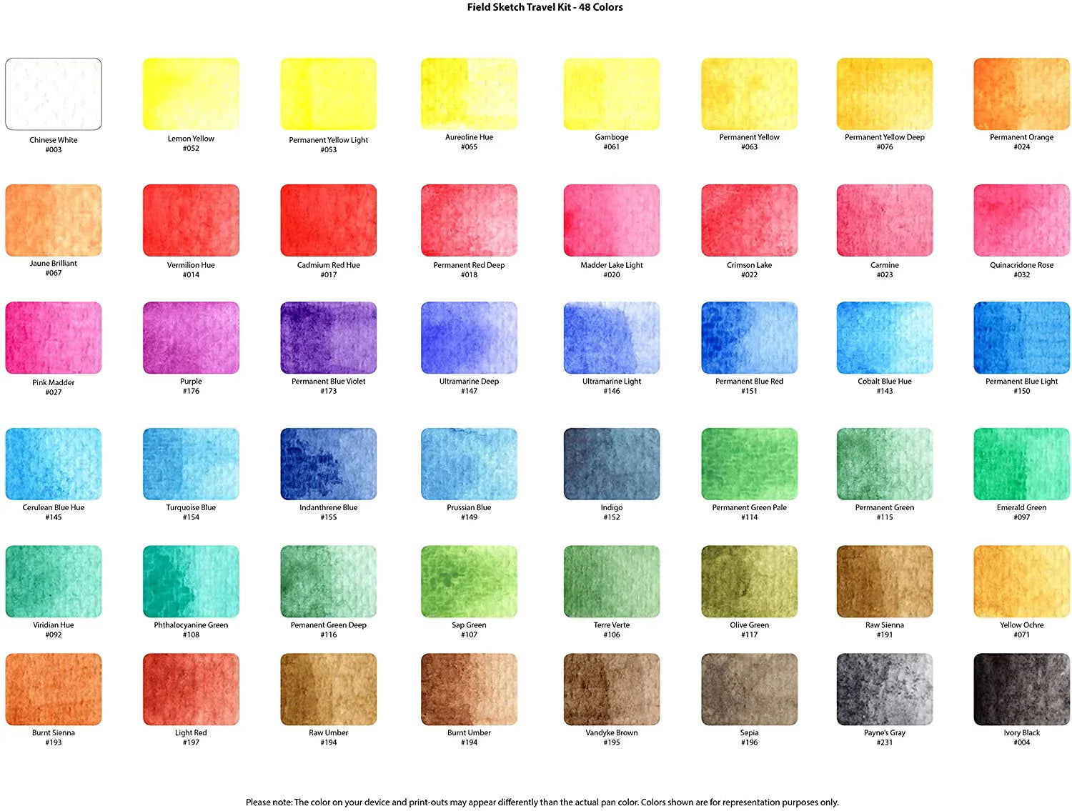 Sakura Koi Watercolor Set Of 48 [IP] - Kaliber