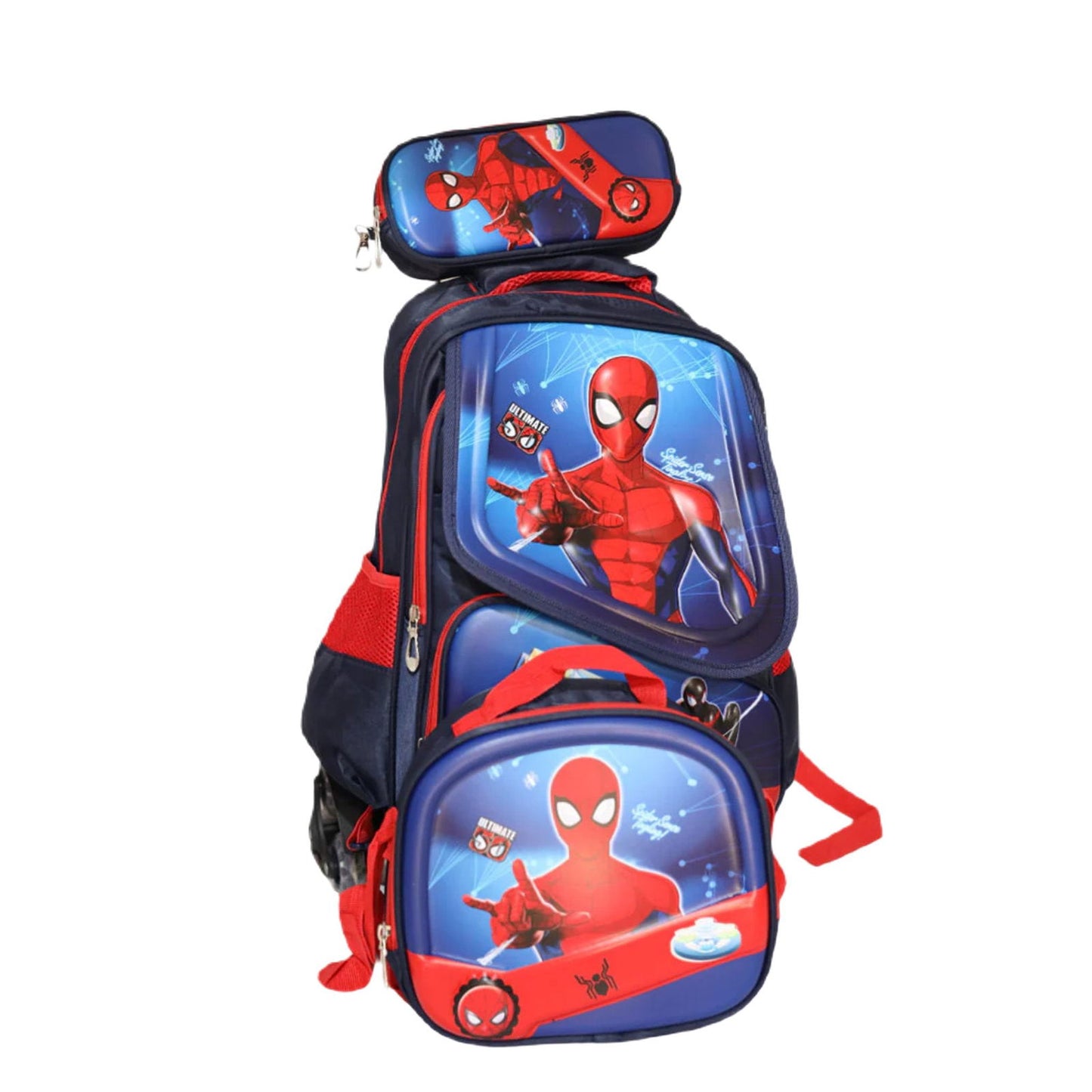 Spiderman Flip School Bag Trolley School Bag For Kids Backpack [PD][1Pc] - Kaliber