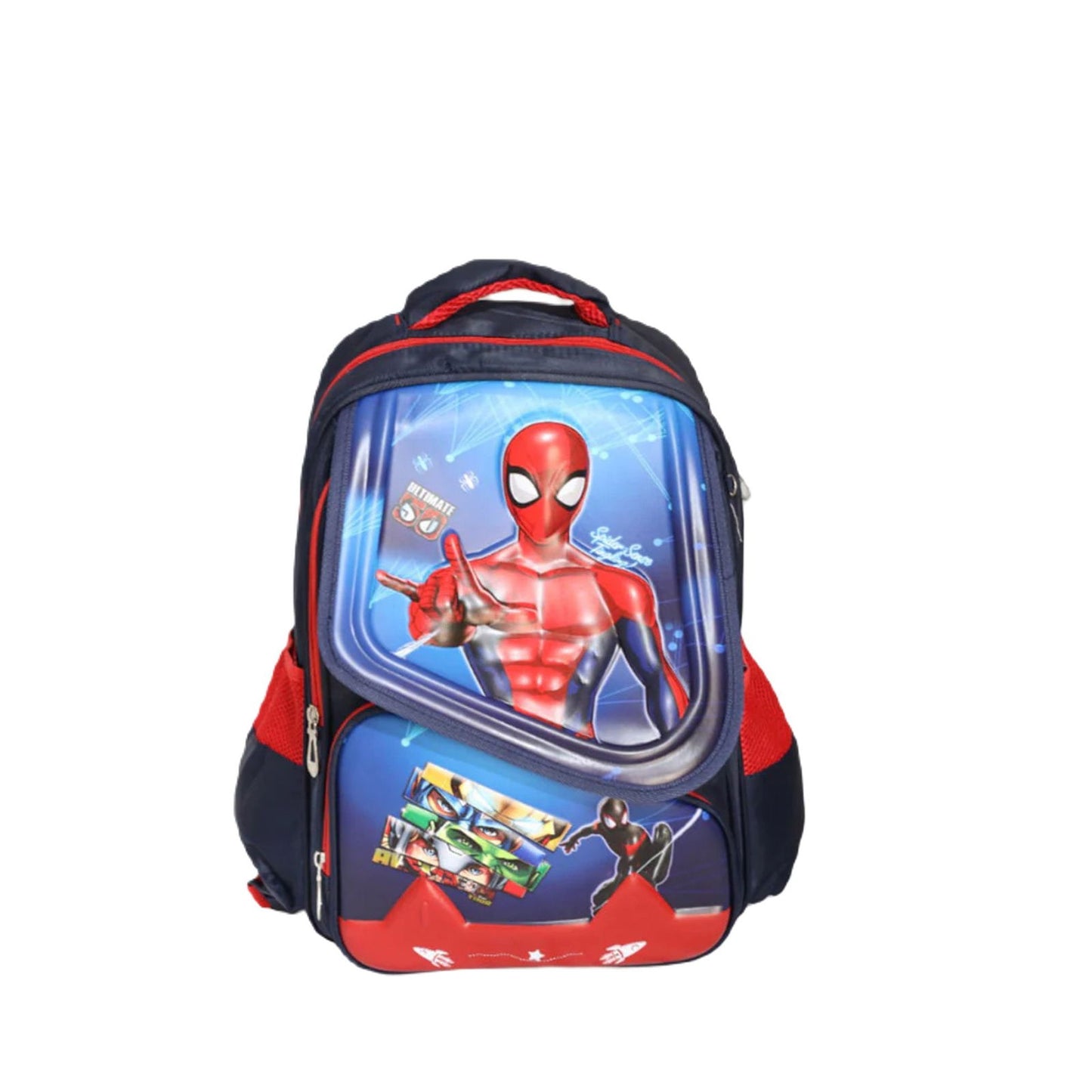 Spiderman Flip School Bag Trolley School Bag For Kids Backpack [PD][1Pc] - Kaliber