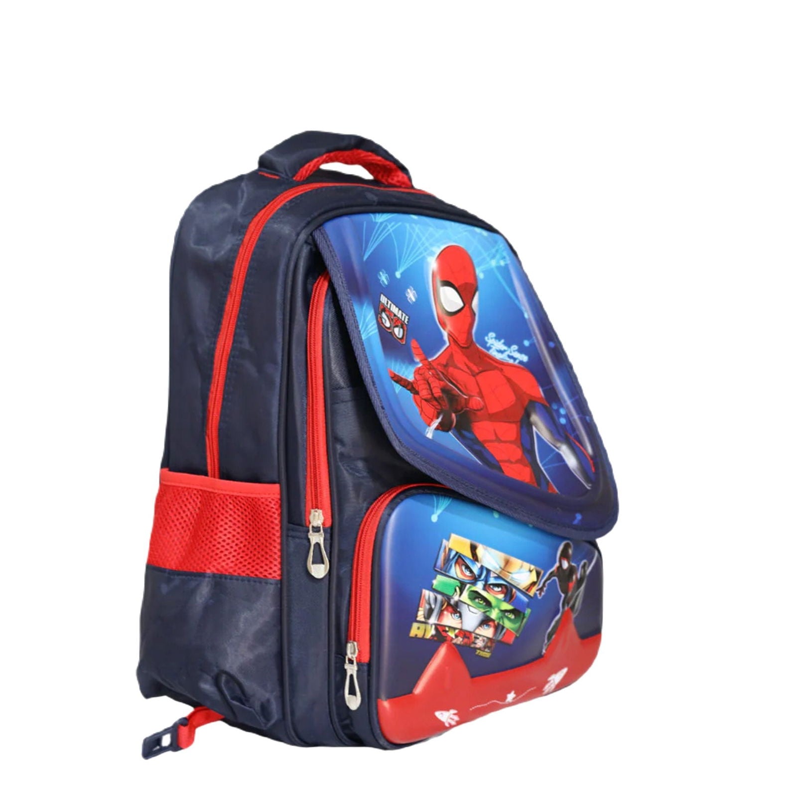 Spiderman Flip School Bag Trolley School Bag For Kids Backpack [PD][1Pc] - Kaliber