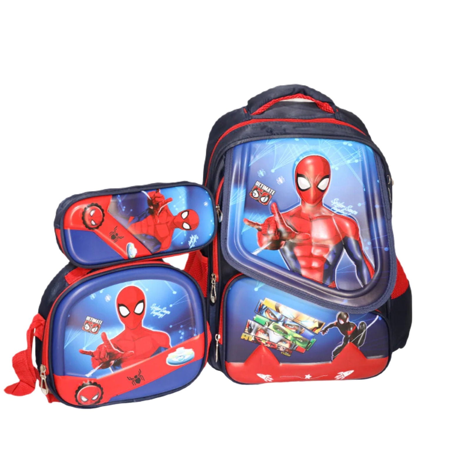 Spiderman Flip School Bag Trolley School Bag For Kids Backpack [PD][1Pc] - Kaliber