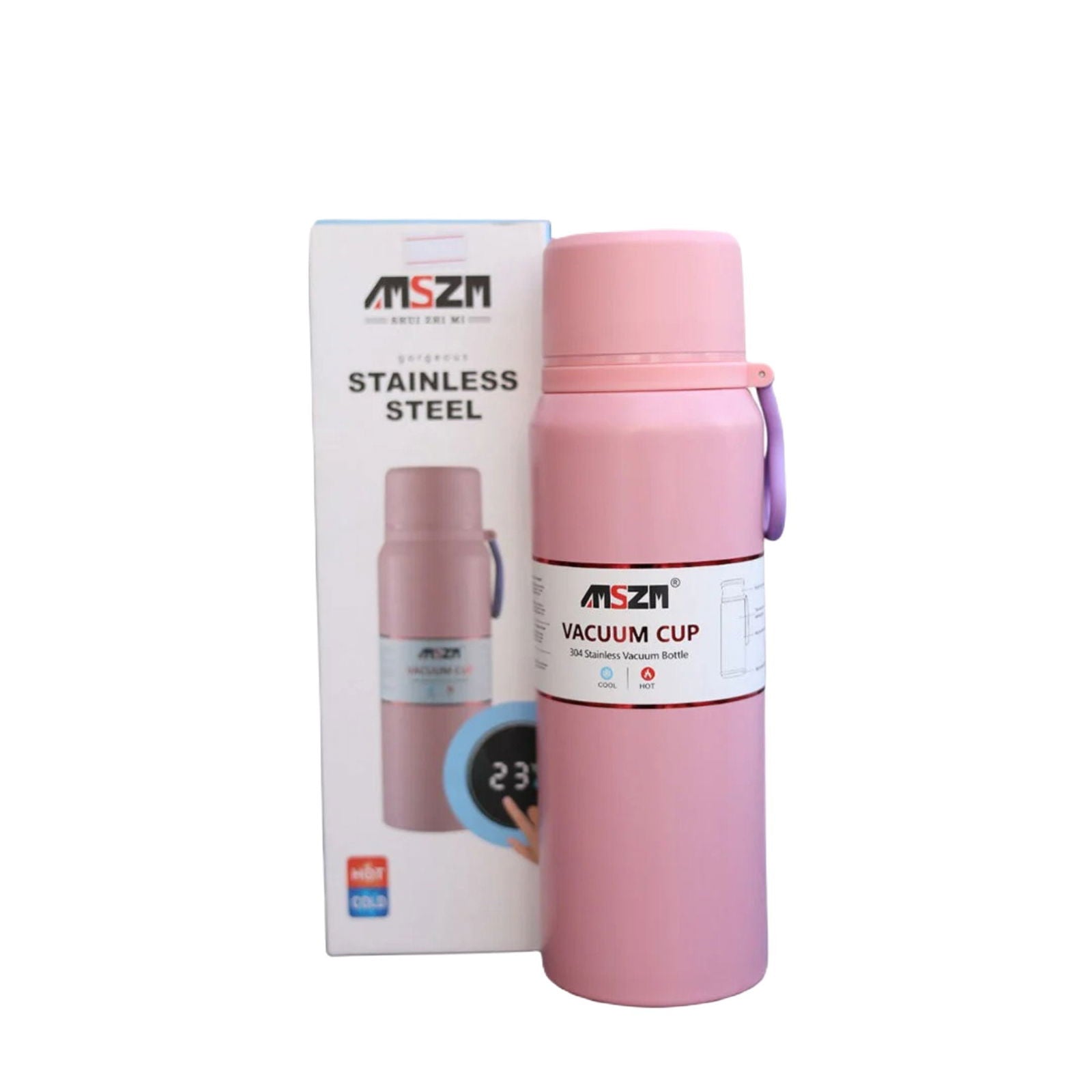 Stainless Sport  Steel Vacuum Flasks Portable Water Bottle -PINK [PD][1Pc] - Kaliber
