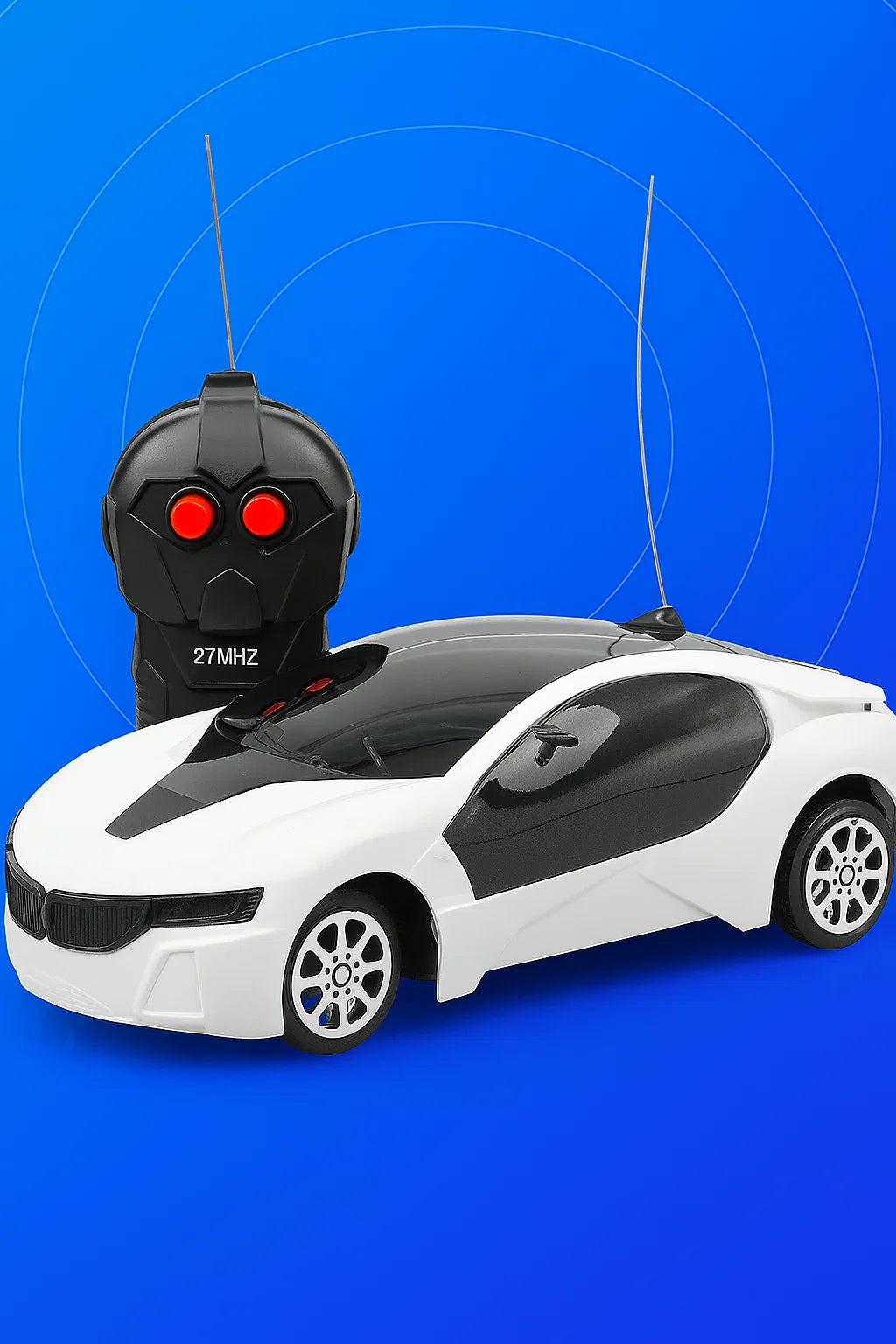 White RC Car – Ultimate High-Speed Remote Control Racing Experience! [PD]