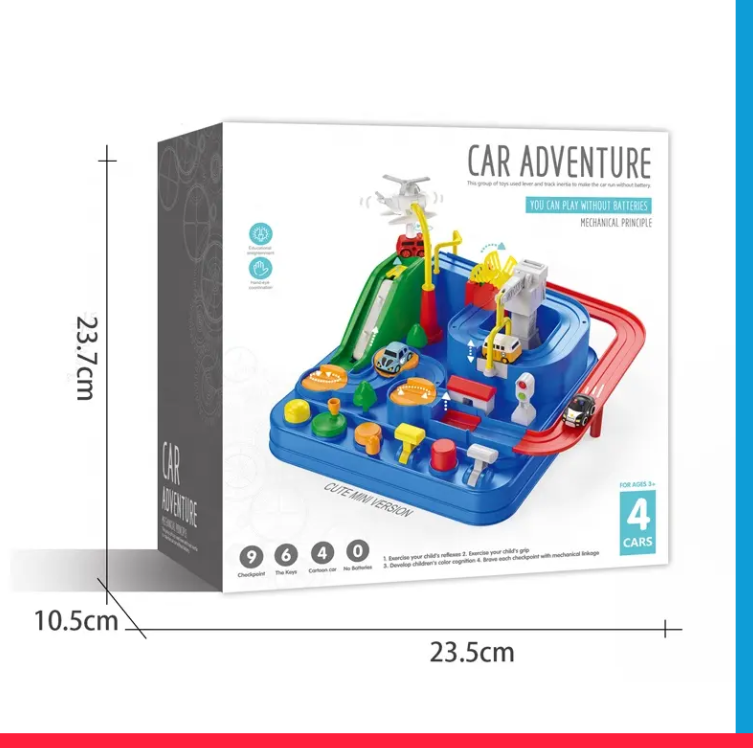 Car Adventure Race & Rescue Track With Magnetic Cars [PD][1Pc]