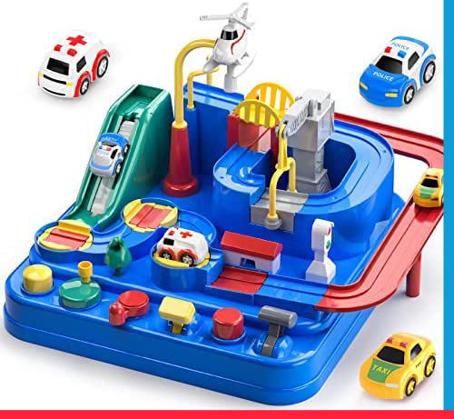 Car Adventure Race & Rescue Track With Magnetic Cars [PD][1Pc]