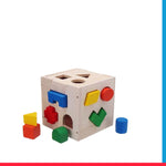 Wooden shape 15 Hole Intelligence Box Wooden Geometric Shape Sorting [PD][1Pc]
