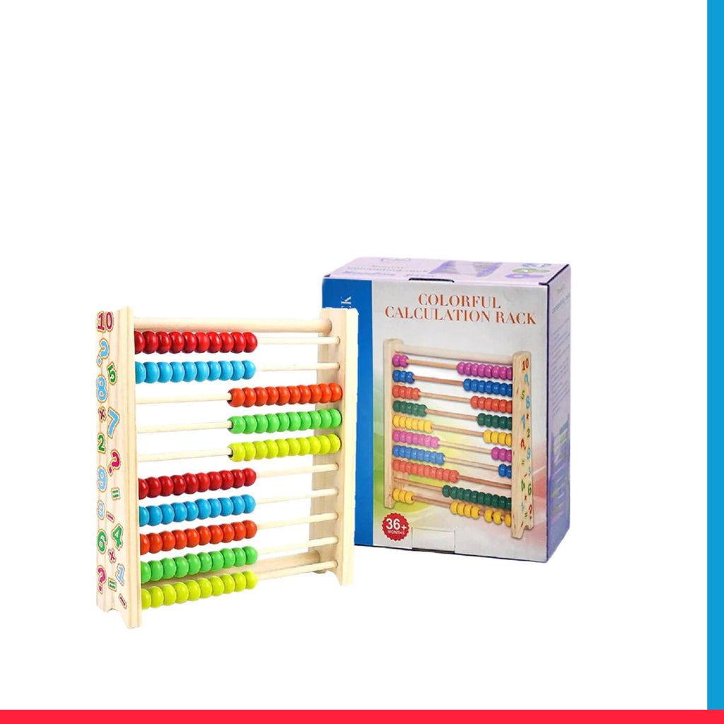 Wooden Colorful Calculation Rack for Kids [PD][1Pc]