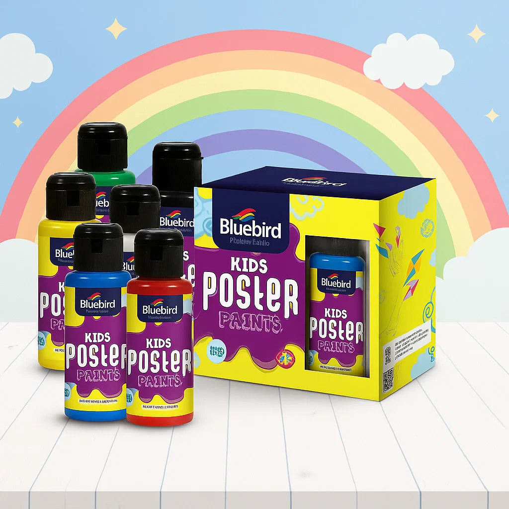 Kids Poster Paints â€“ 100 ml â€“ Primary Colors Set of 6 [IP]
