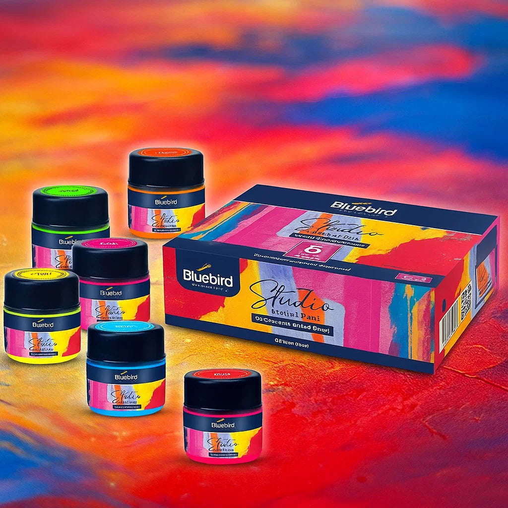 Studio Acrylic Colors â€“ 25 ml â€“ Set of 6 Neon Shades [IP][Pack]