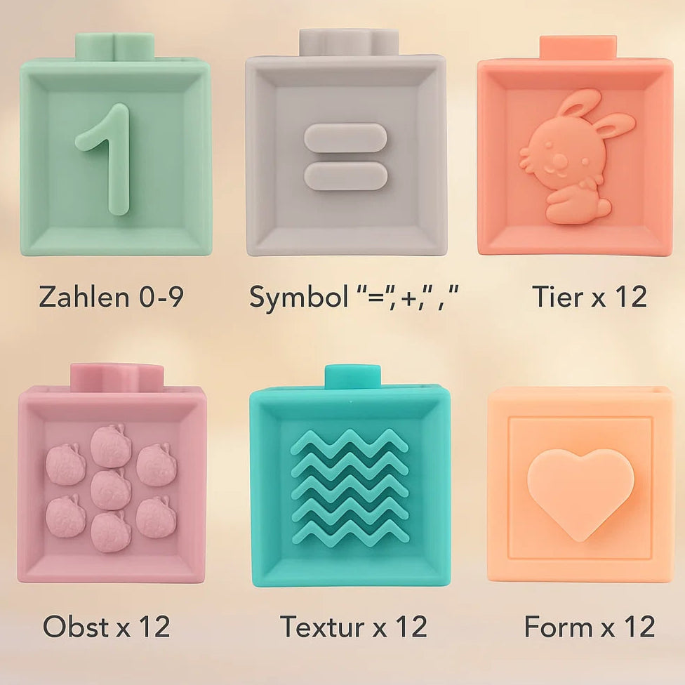 06 PCS Soft Stacking Building Blocks [PD][1Pack]