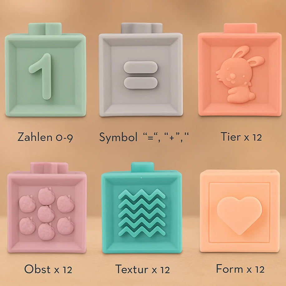 06 PCS Soft Stacking Building Blocks [PD][1Pack]