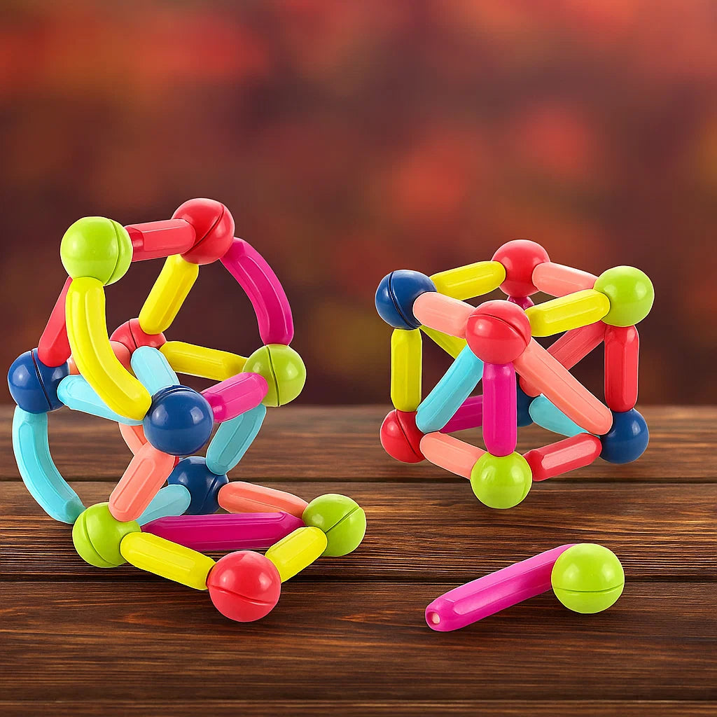 36 Pieces Magnetic Sticks 3D Building Rods and Balls for Building For Kids[1Pc][PD]