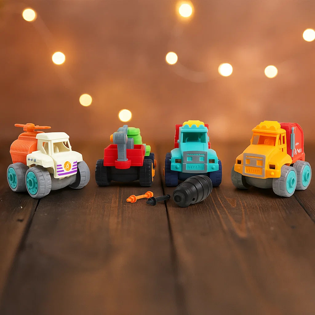 4 Pcs DIY Farm Truck Assembly Toy For Kids [PD]