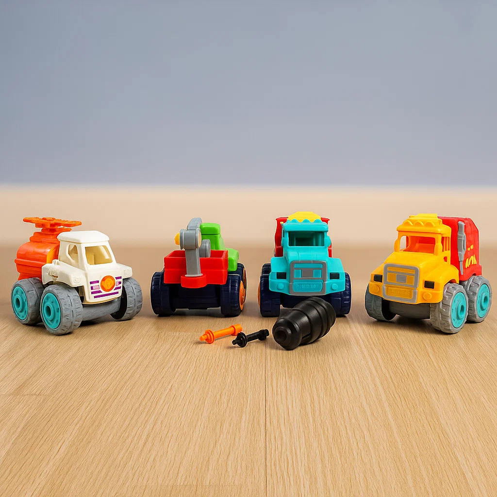 4 Pcs DIY Farm Truck Assembly Toy For Kids [PD]